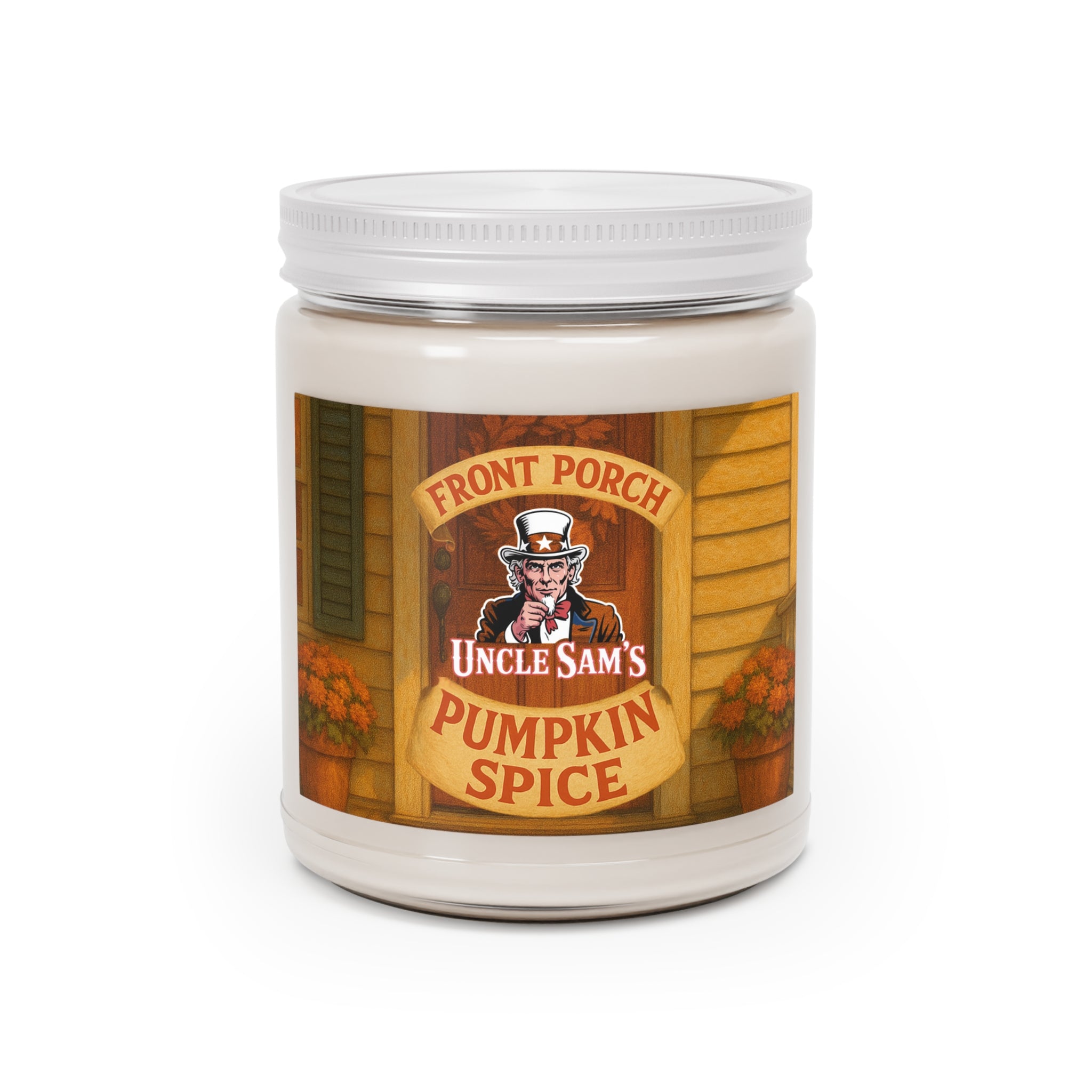 Uncle Sam's Front Porch Pumpkin Spice Candle - 9 oz Pumpkin Spice Scented Wax Candle with Cotton Wick