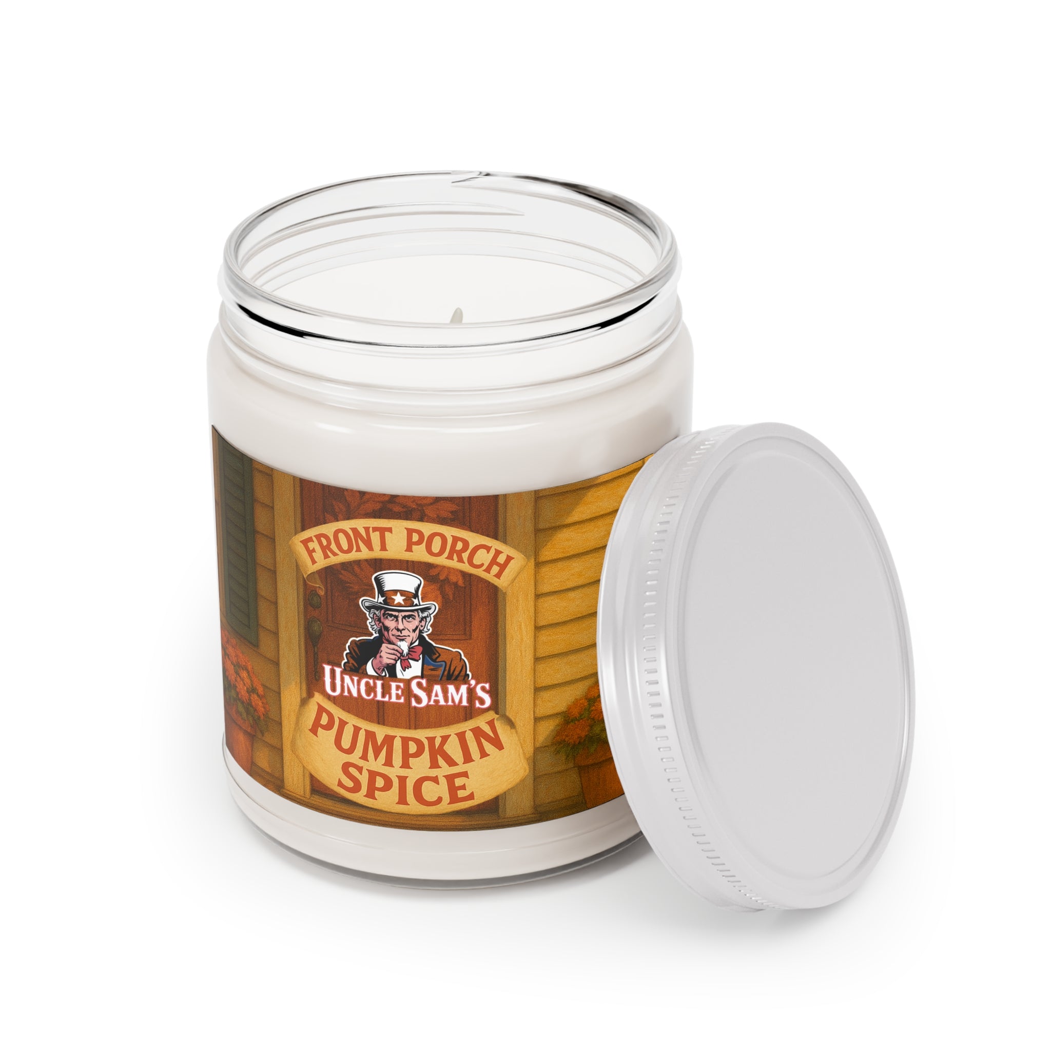 Uncle Sam's Front Porch Pumpkin Spice Candle - 9 oz Pumpkin Spice Scented Wax Candle with Cotton Wick